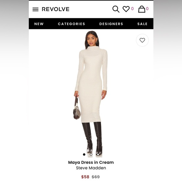 Steve Madden Cream Maya Dress - Picture 1 of 6